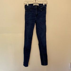 High waisted blue skinny jeans-size 2
